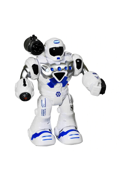 ByCaretta Hareketli Işıklı ve Sesli Ok Atan Oyuncak Robot Mavi