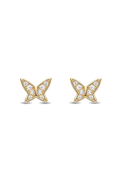 Lisa&Co. Cercei Argint Farfalla Argint placat cu aur galben / M / Zircon