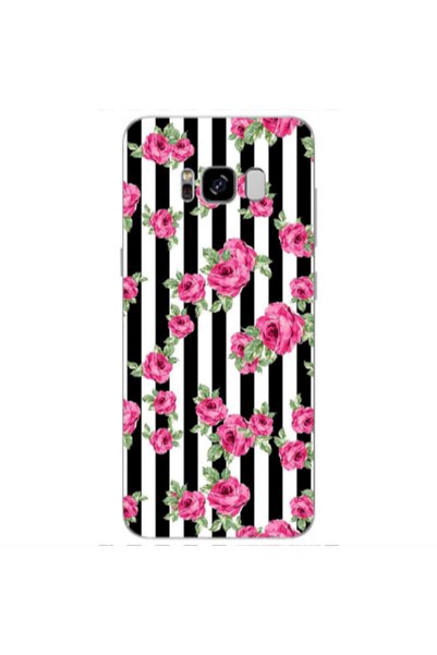 Other Samsung S8 Plus Roses and black line Transparent Silicone TPU Θήκη