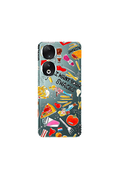 Other Honor 90 5G Snack attack Transparent Silicone TPU Θήκη