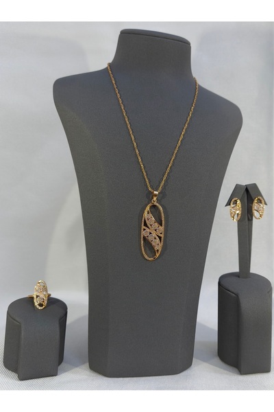 Generic Jewelry for Women - Necklace, Earrings and Ring - Wedding Party 3 Pie...