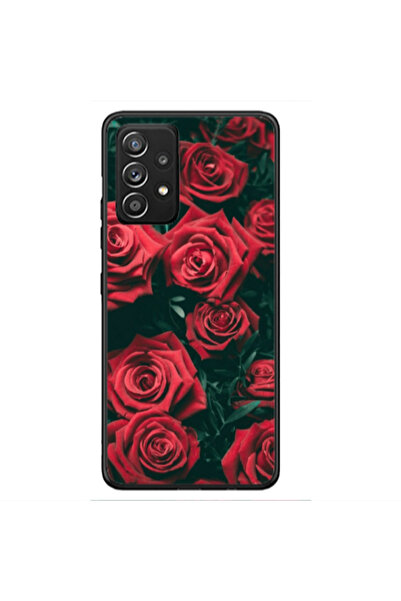 Other Samsung A53 Red Roses Black Glossy Θήκη