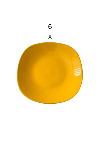 Cesiro Set of 6 deep plates, 23 cm, Cesiro, Glossy Yellow