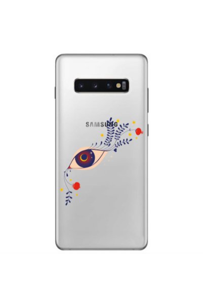 Other Samsung S10 Flower eye Transparent Silicone TPU Θήκη