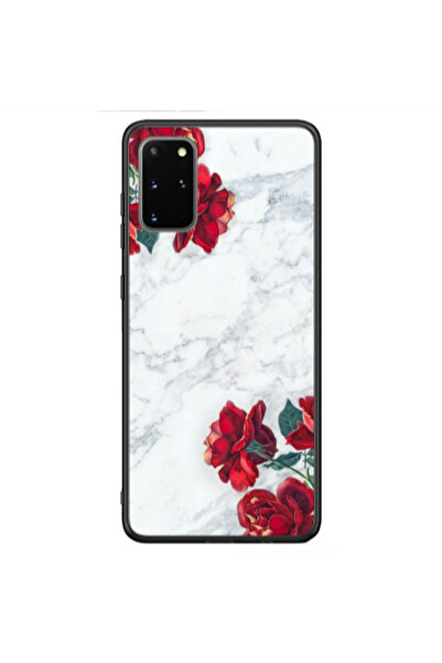 Other Samsung S20 Plus red roses marble Black Glossy Θήκη