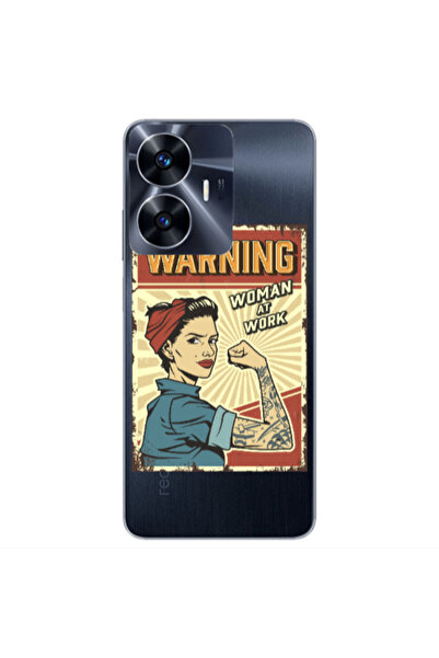 Other Realme Note 50 Woman at work Transparent Silicone TPU Θήκη