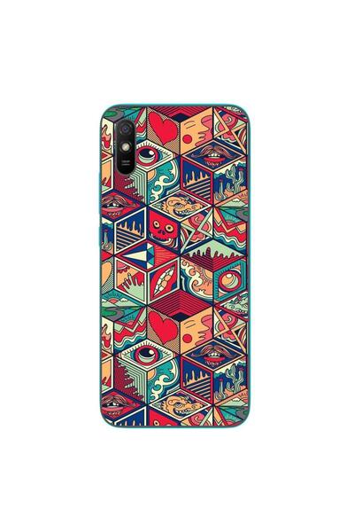 OEM Husa compatibila cu Xiaomi Redmi 9A Silicon Gel Tpu Model Pop Art Geometric