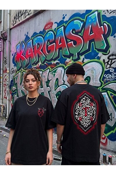 kargasa تي شيرت مطبوع بمقاس كبير وواسع وفضفاض