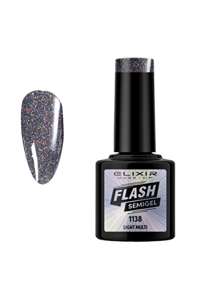 Elixir FLASH SEMI GEL (ΗΜΙΜΟΝΙΜΟ BΕΡΝΙΚΙ) - 1138 (LIGHT MULTI) 8ML