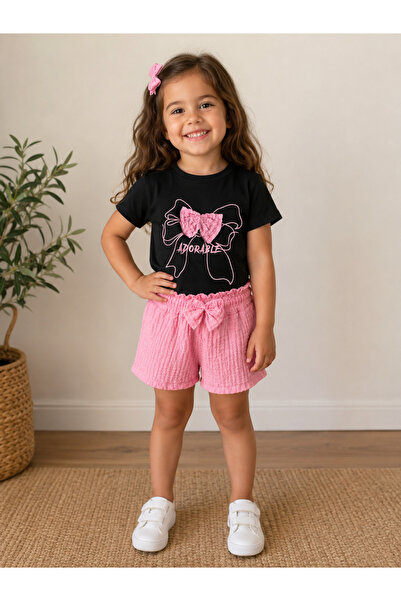 SANTRALBEBE Girl's Bürümcük Shorts Set