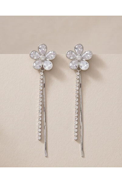 HOSBUTIK Silver Stone Clip-On Earrings Do Not Require Piercing