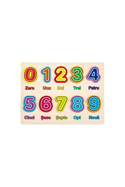 OEM Puzzle educativ din lemn pentru copii, Puzzle Incastru din Lemn Cifre 30x...