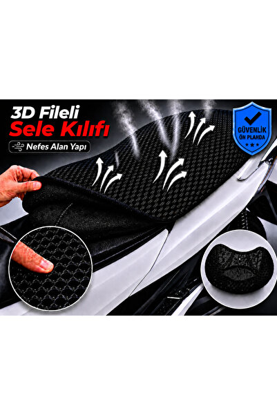 Vi Caro Husă pentru șa motocicletă SYM Xpro II 125 Husă pentru șa cu plasă 3D...
