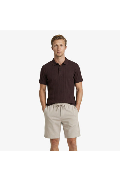 Nautica Erkek Kahverengi Regular Fit Polo Yaka T-Shirt