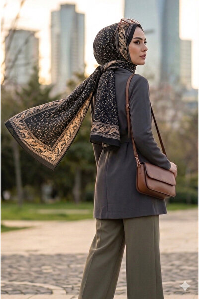 Nazellaa Beechwood Organic Modal Shawl - Dark Brown