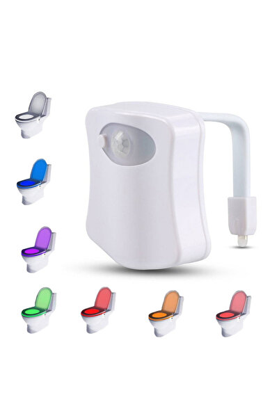 Ayawaska Lampa WC cu senzor de miscare si LED colorat, iluminare inteligenta ...
