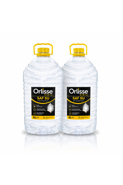 Orlisse Kimya Saf Su 5L x 2’li Avantaj Paket | Ütü ve Akü İçin %100 Saflaştır...
