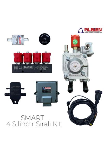 ALBİEN Kesicili Sıralı Sistem SMART 4 Silindir Lpg Kit