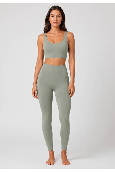 REAL DREAM Women's Gathering Seamless Push up Sports Leggings High Waist