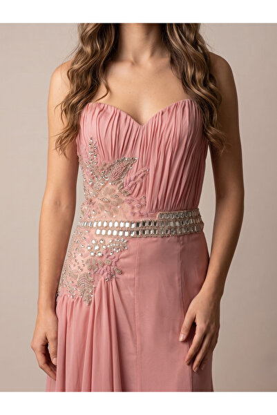 ASIAN Talia Dress Evening Gown Made of Chiffon Fabric with Luxurious Embroidery