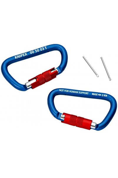 Knipex 00 50 03 T BK, Αυτόματος κρίκος (καραμπίνερ), 2 τεμάχια