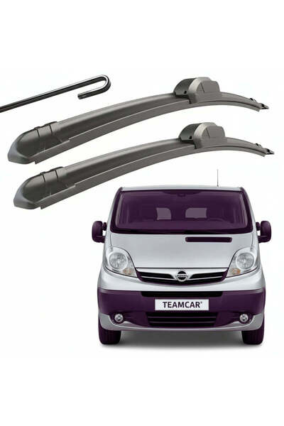TEAMCAR Set of 2 Flat Windshield Wipers Dedicated for Nissan Primastar (2001-...
