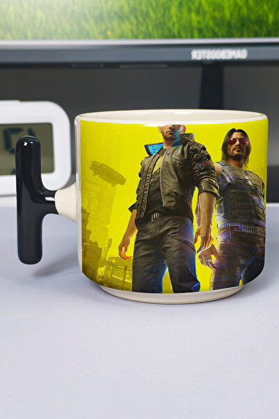 ZipZap Cyberpunk 2077 Printed Ceramic Luxury Mug (1 Piece) T-Shaped Special B...