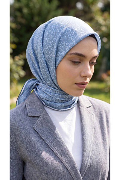 Levidor Crystal Scarf Sprout Pattern Indigo Blue