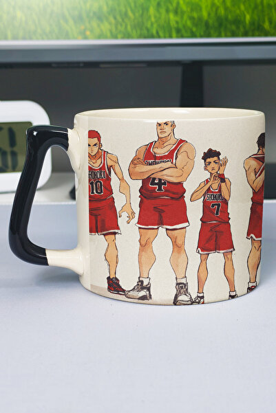 ZipZap Slam Dunk Anime Printed Ceramic Luxury Mug (1 Piece) Custom Black Hand...