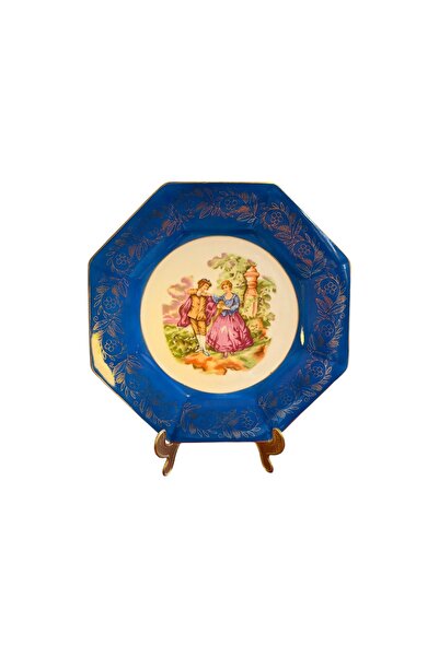tayfuntufan antika koleksiyon European Porcelain Decorative Plate 26 cm X 26 cm