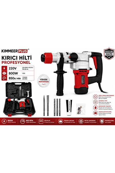 KİMMEER PLUS 6 KİLO KIRICI DELİCİ ÇELİK ŞANZIMAN 800 W