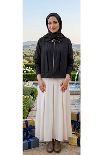 Puane 26Y32452 CEKET ÖNÜ FERMUARLI ASTARSIZ SİYAH