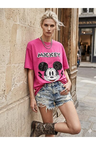 DENİKK Trend Custom Design Digital Stone Print Oversize Short Sleeve T-Shirt-...