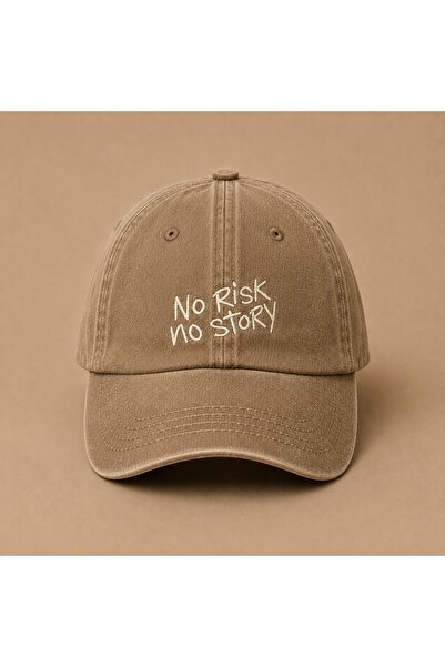 WeavedCo No Risk No Story Embroidered Vintage Washed Cap Hat