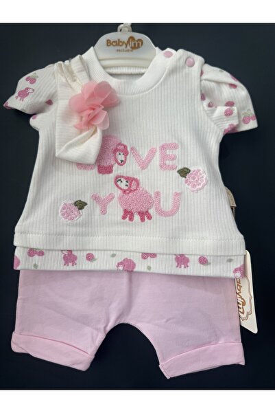 INFANT BabyM πλεκτό σετ μπλούζας και παντελονιού με πρόβατο και βατόμουρα