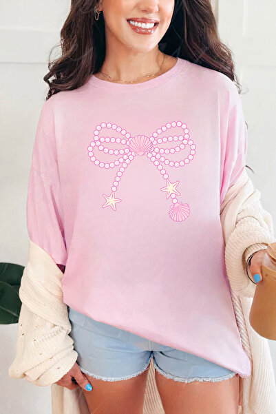 Sarah's Boutique Women's T-shirt – 100% cotton – Pearl Bow