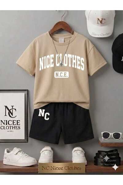 NC Nicee Clothes LETNJA DEČJA MAJICA I KRATKE PANTALONE UNISEKS (BELE LEPE OD...