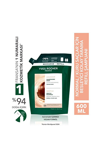 Yves Rocher Besleyici Kolay Tarama Refill Şampuanı - Normal / Kuru Saçlar / D...