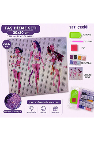 Alka Peluş K-Pop Diamond Painting Taş Dizme Seti 20x20 cm – Tüm Malzemeler Dahil