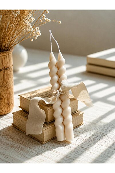 Deluxe Studio Candle Set de 2 lumânări de lux răsucite din ceară de soia