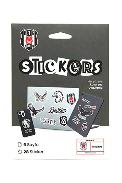 Piolent Beşiktaş Siyah Sticker Paketi 5 Sayfa Orijinal Lisanslı
