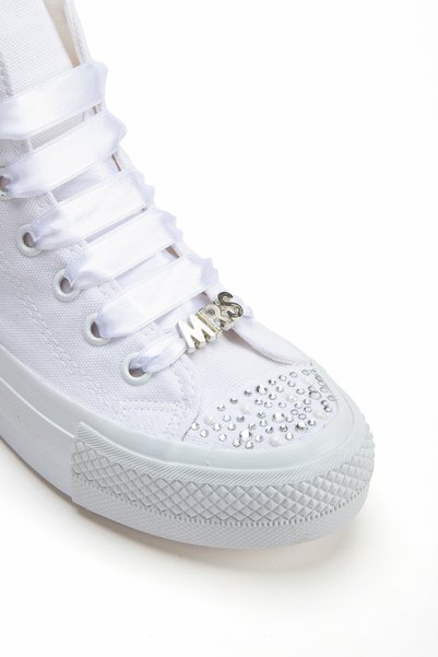 HYS SHOES Women's Bridal Shoes Stoned Canvas Sneaker Wedding Special Occasion Shoes