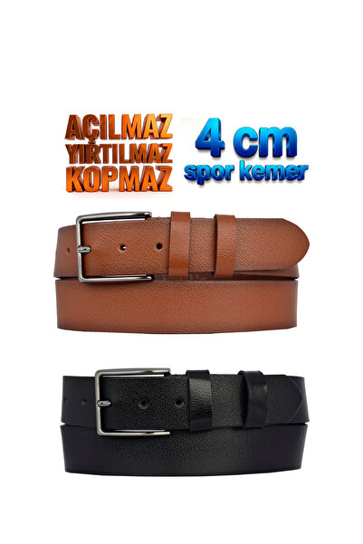 GoDeri 100% Genuine Leather, Set of 2, 4 cm Single Layer, Non-Opening, Non-Te...