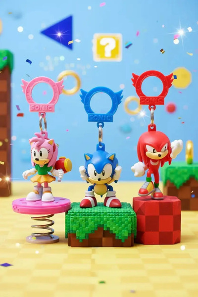 Miniso Sonic the Hedgehog Surprise Keychain and Bag Strap – Collectible Blind...