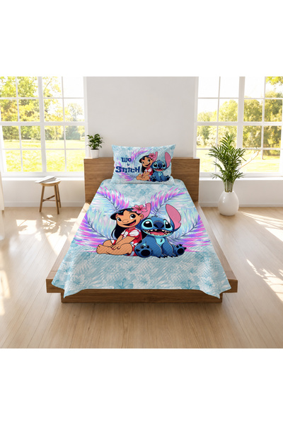 hediyechy Gift Duvet Cover Set with Stitch Theme 3D Pattern Printed Single Pi...