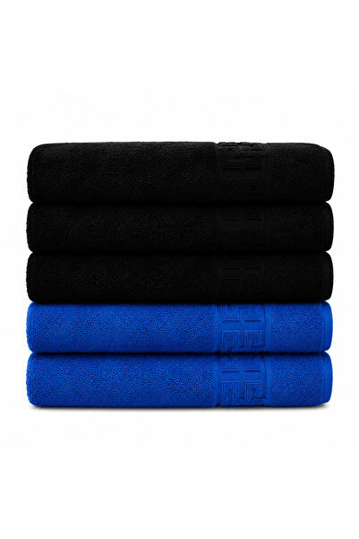 Lenjeria Pufoasa Set 5 Prosoape Baie Premium 100% Bumbac, 70x130 cm, Extra Mo...