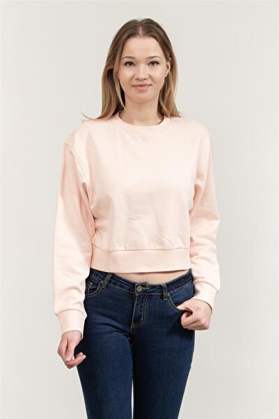 Calvin Klein Pamuklu Relaxed Fit Bisiklet Yaka Crop Sweat LV047C911GVI7 SWEAT...