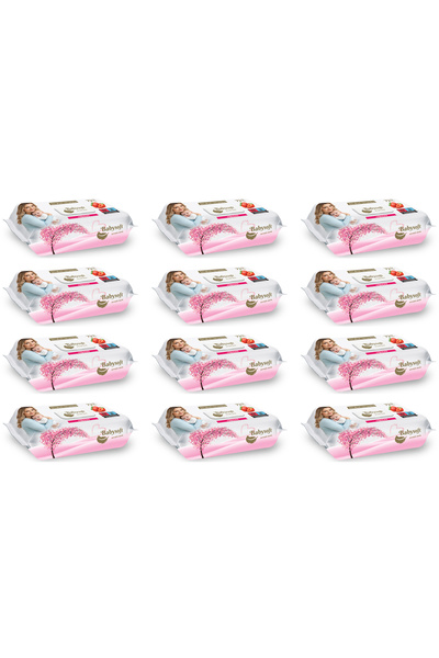 Babysoft Strawberry Scented Baby Wet Wipes Box Pack 72 Counts x 12 Packs
