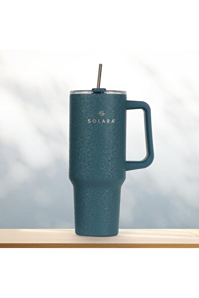 SOLARA Insulated Stainless Steel Tumbler with Handle, 1.2L, Bezel Color, Leak...