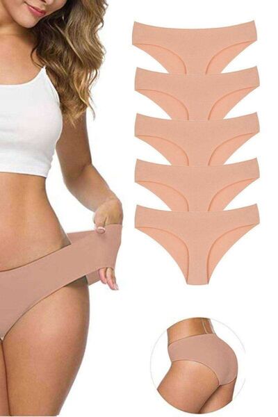 Mestore 5-pack women's seamless laser-cut flexible non-marking panties